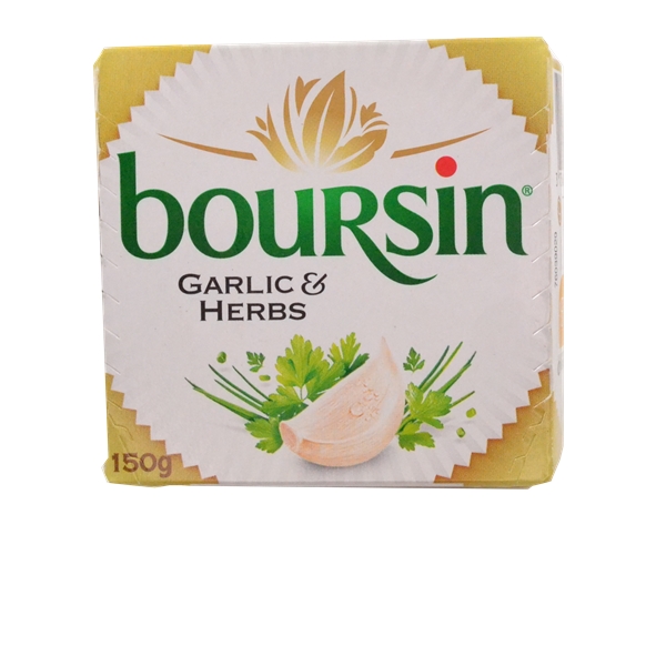 法國Boursin<br>伯森香草大蒜乾酪<br>Garlic & Fine Herbs Cheese<br>150g