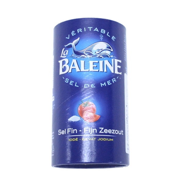 法國鯨魚牌藍罐細海鹽<br>500g