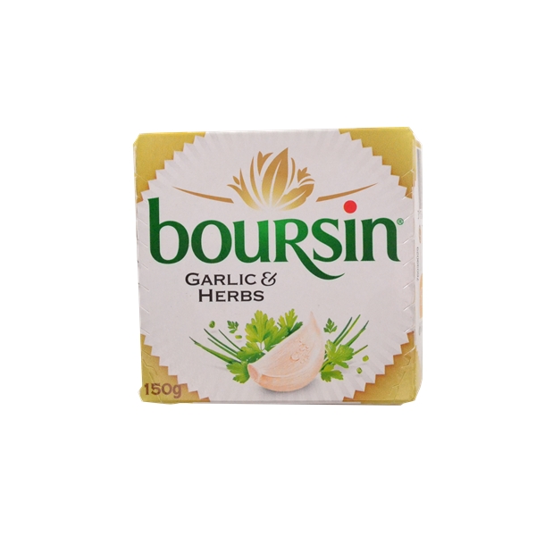 法國Boursin<br>伯森香草大蒜乾酪<br>Garlic & Fine Herbs Cheese<br>150g